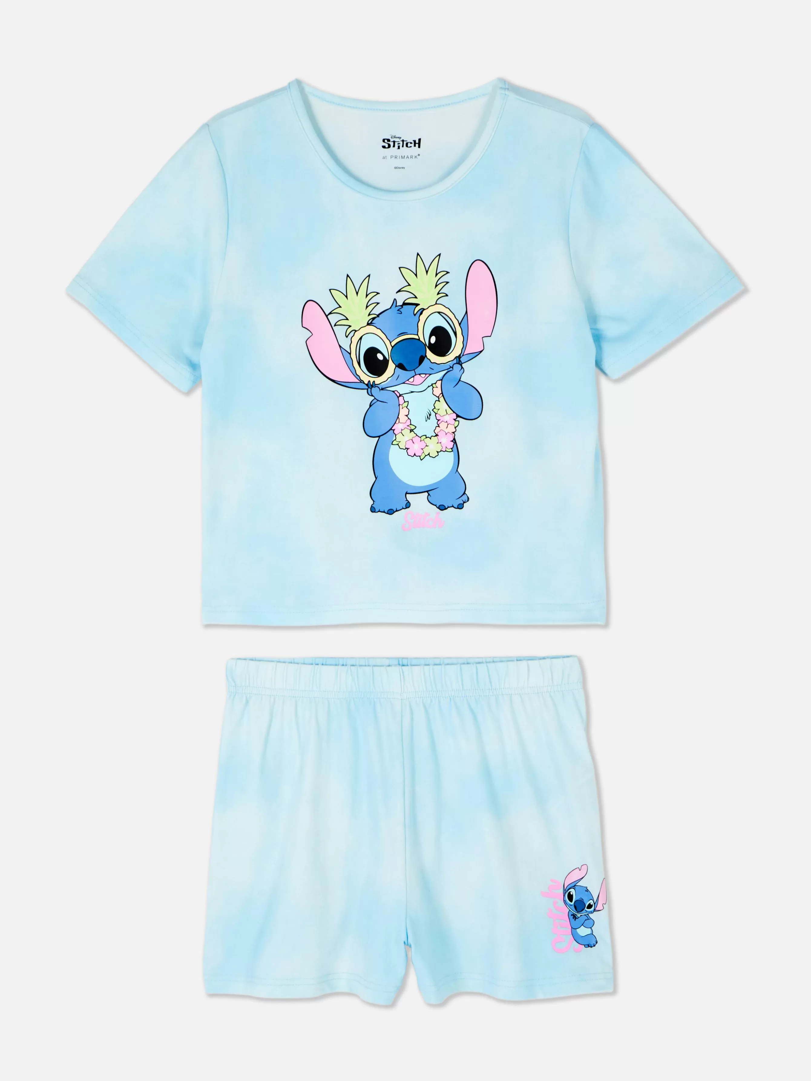 Primark Pijama Manga Curta Efeito Tingido Disney Stitch