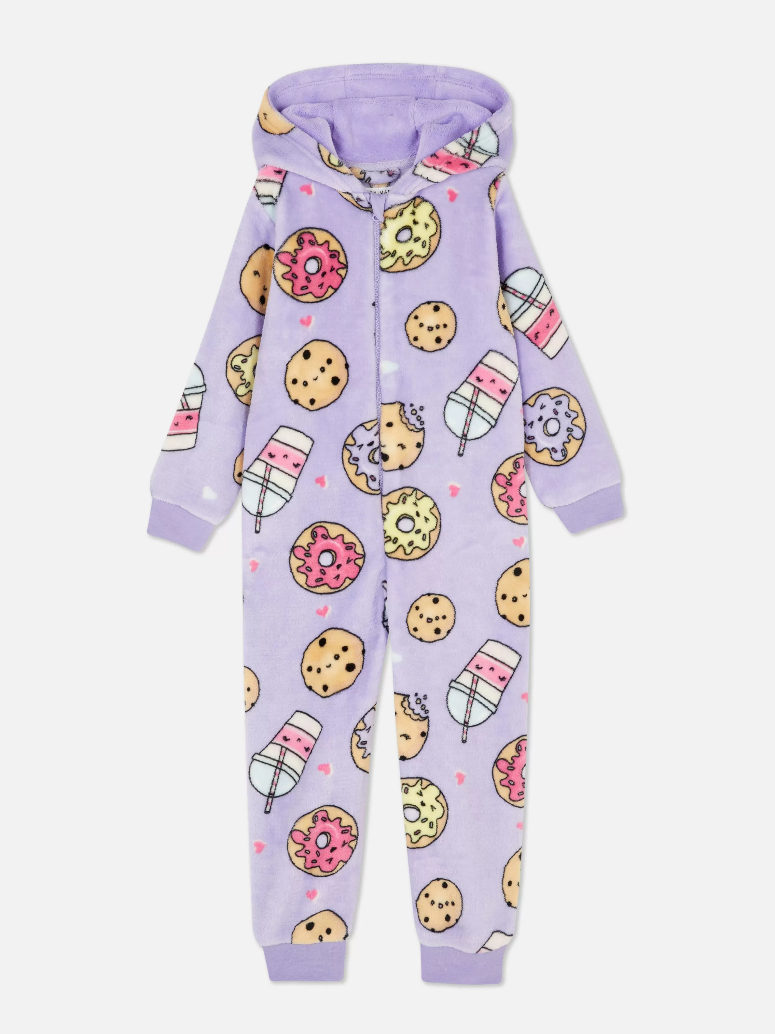 Primark Pijama-macacão Malha Polar Padrão Alimentos