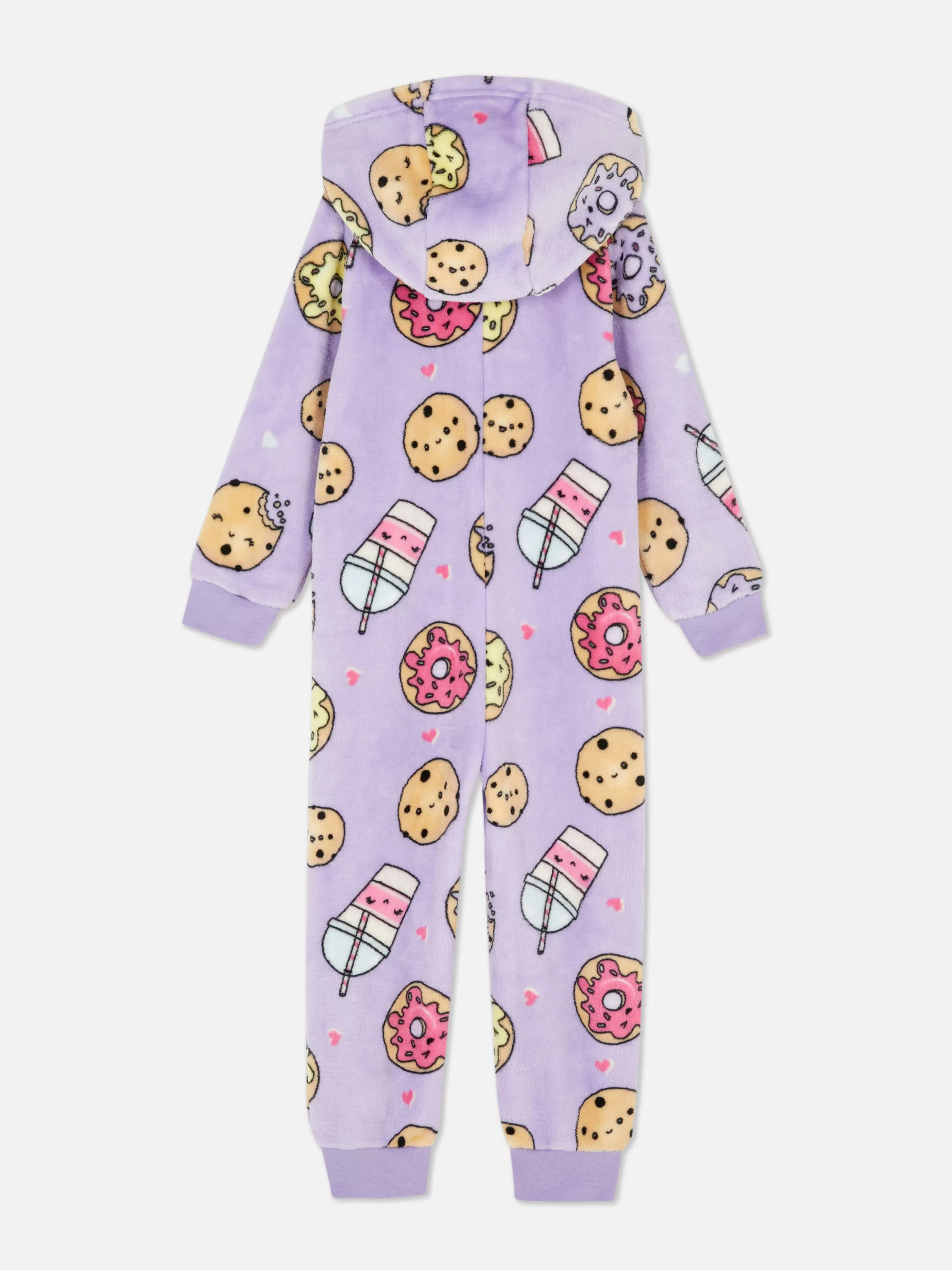 Primark Pijama-macacão Malha Polar Padrão Alimentos