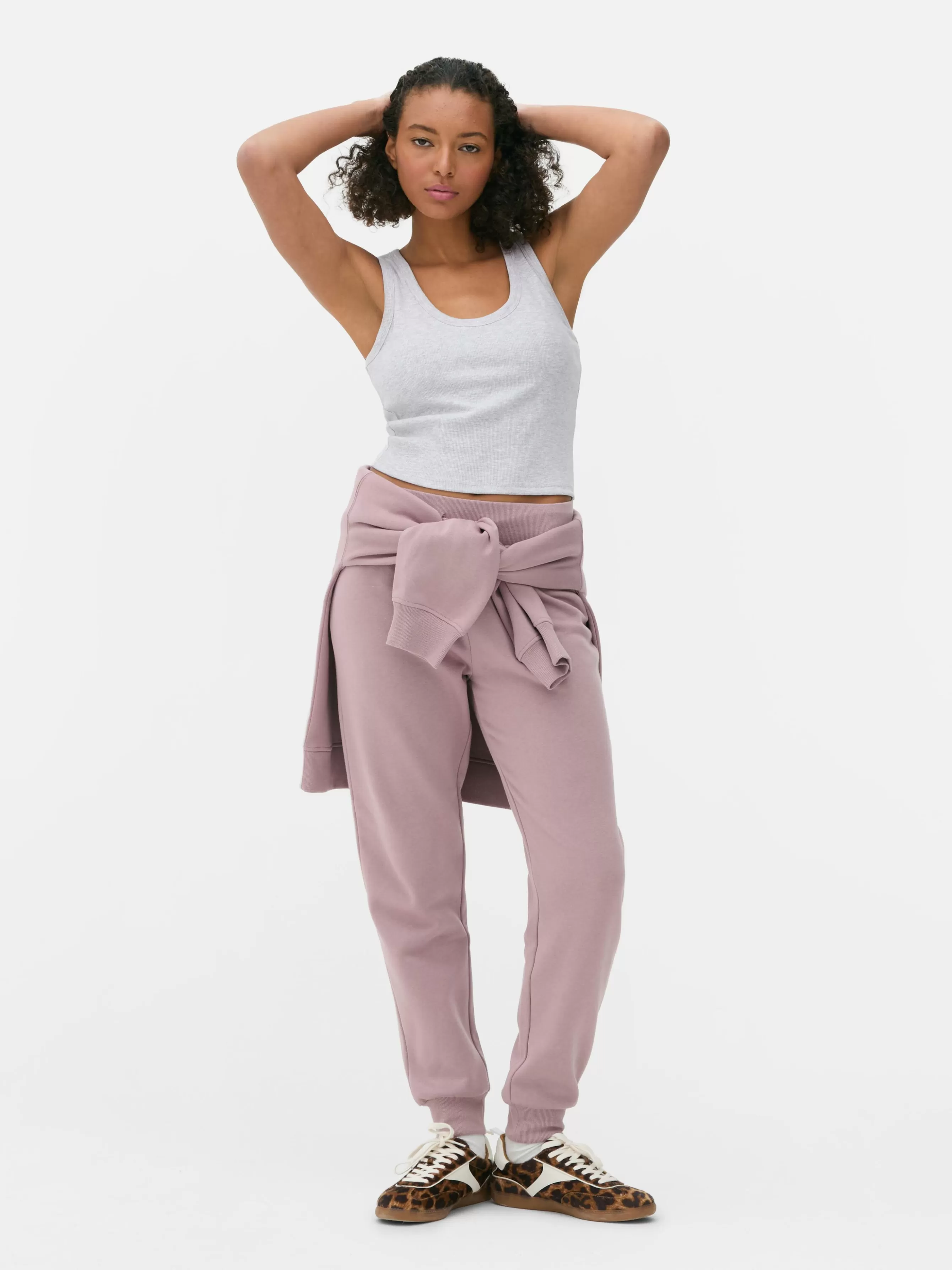 MULHER Primark Top S/ Mangas Gola Redonda Sutiã Incorporado