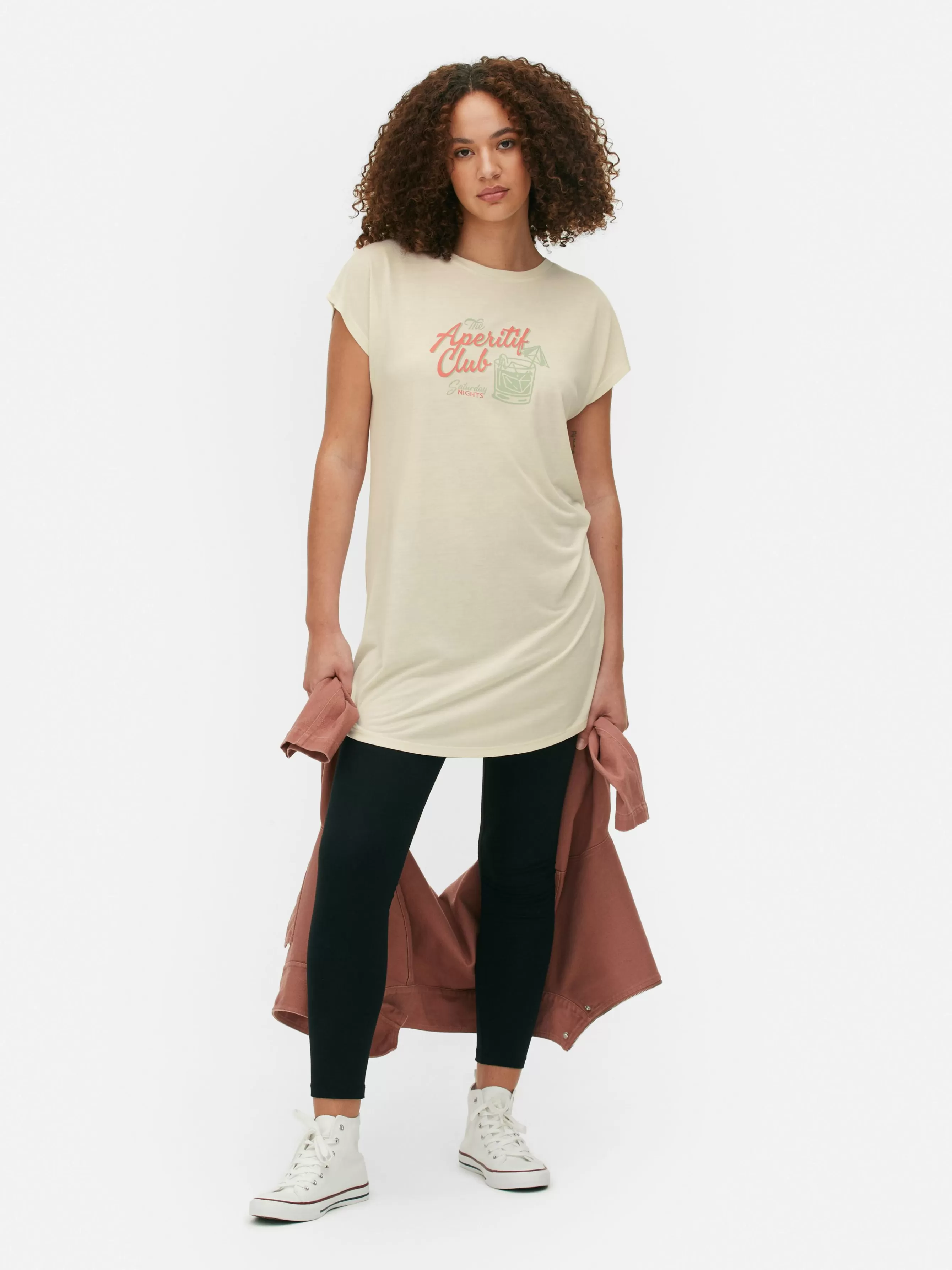 MULHER Primark T-shirt Comprida Gola Redonda