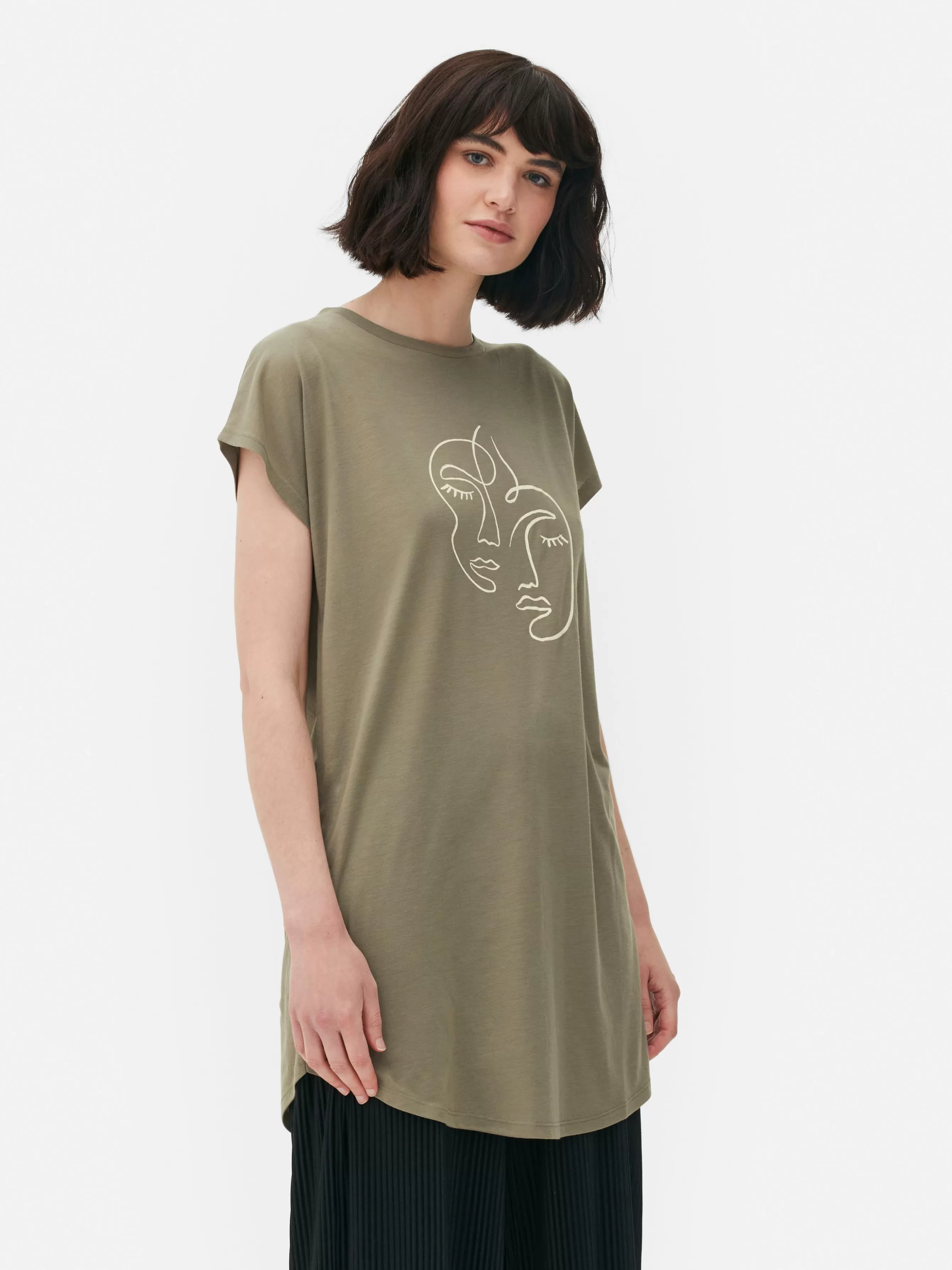 MULHER Primark T-shirt Comprida Gola Redonda