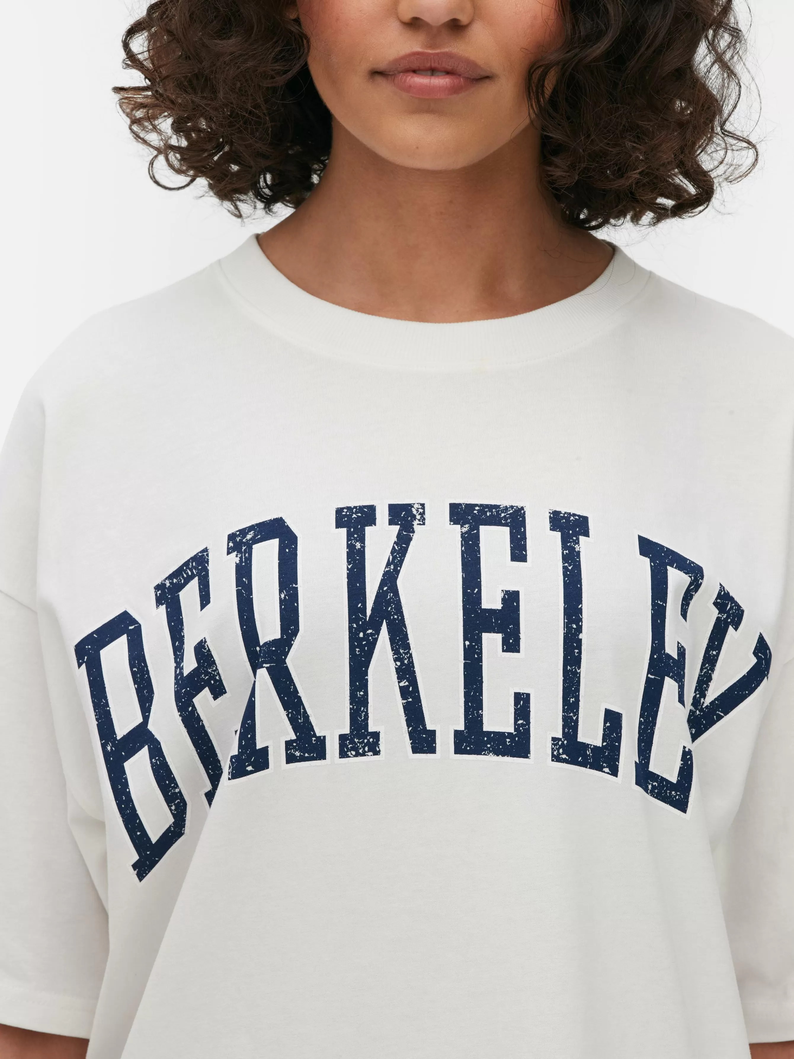 MULHER Primark T-shirt Corte Grande Conjunto Coordenado Berkeley