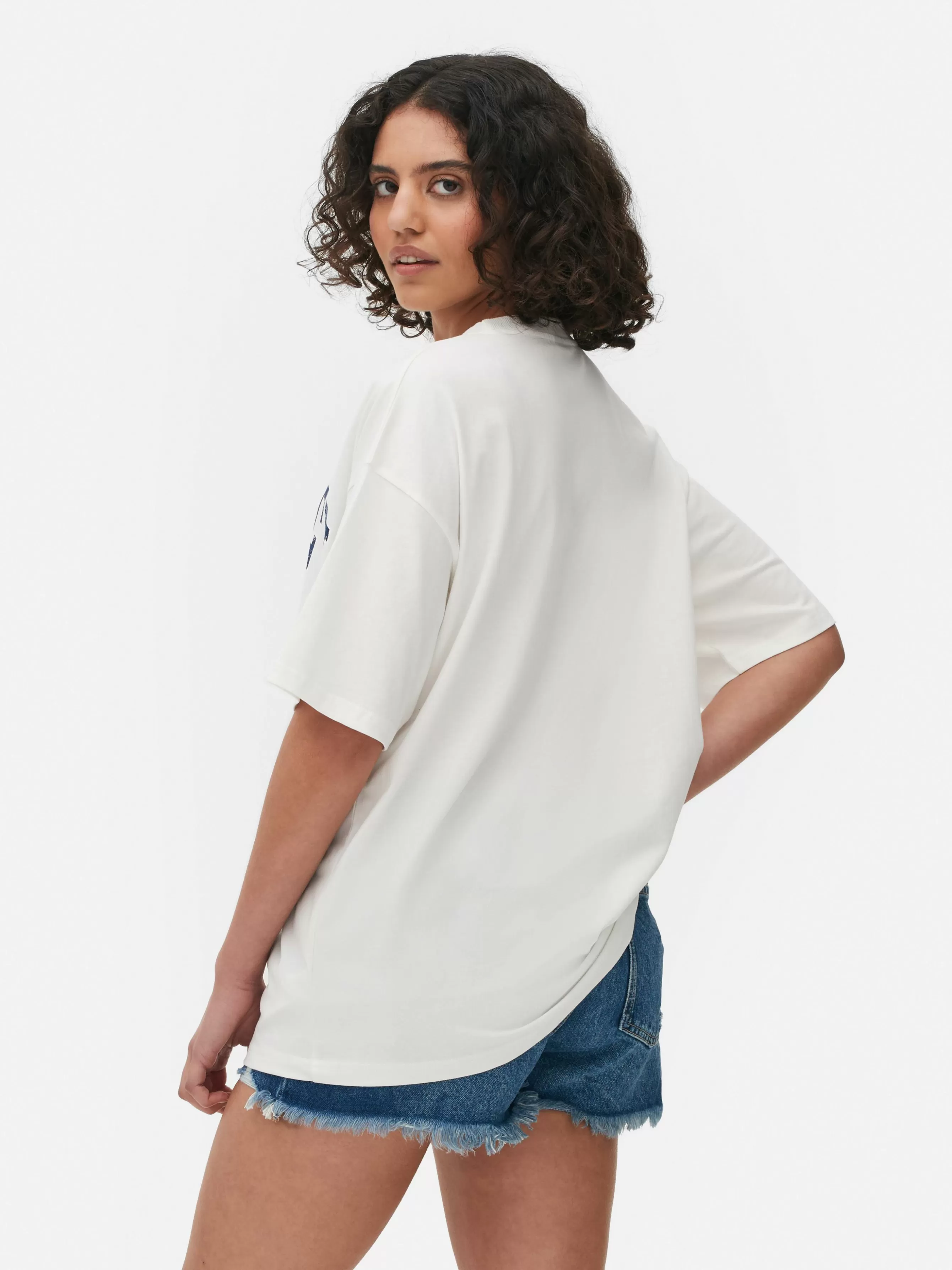 MULHER Primark T-shirt Corte Grande Conjunto Coordenado Berkeley