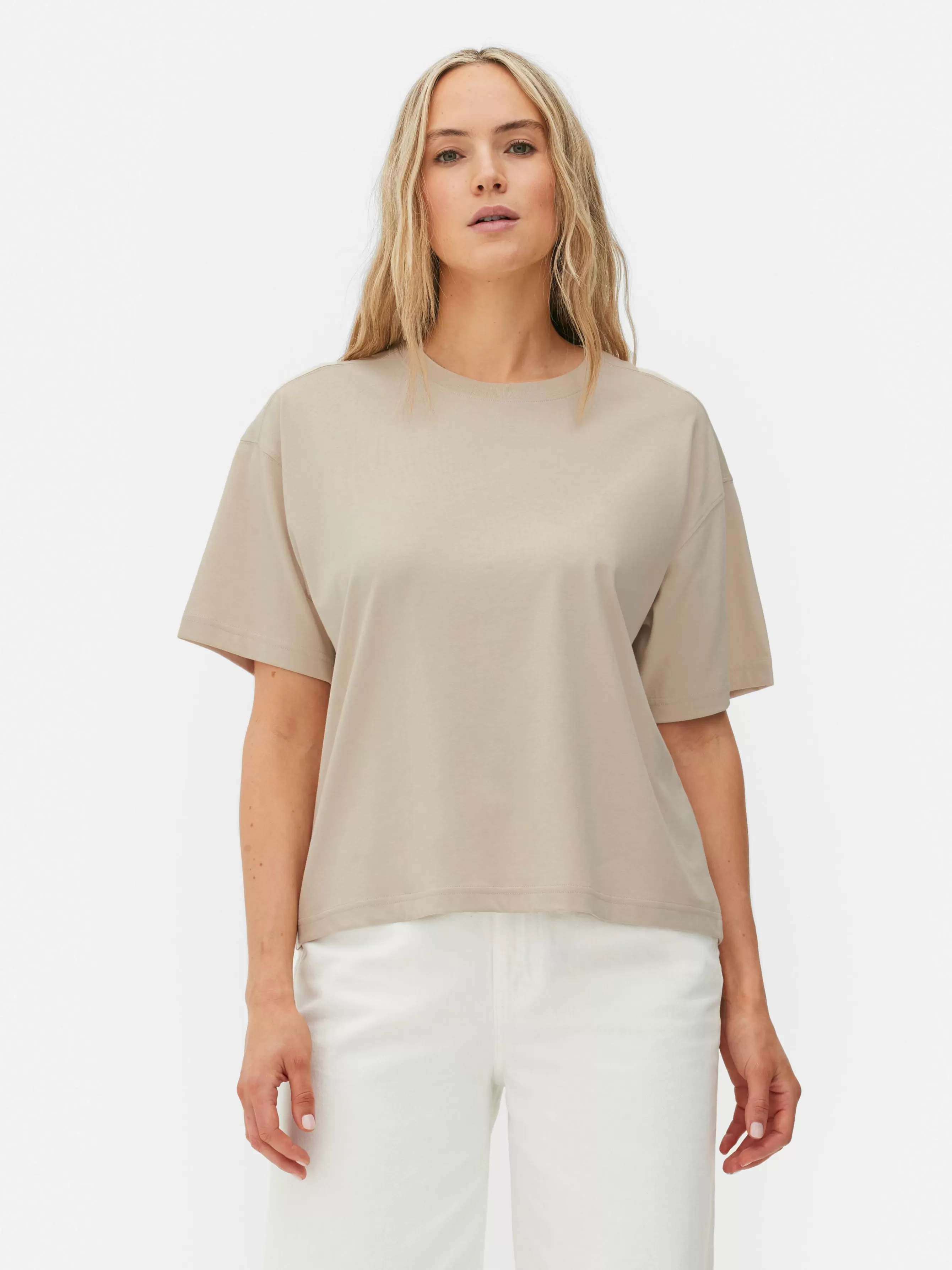 MULHER Primark T-shirt Corte Largo Grande