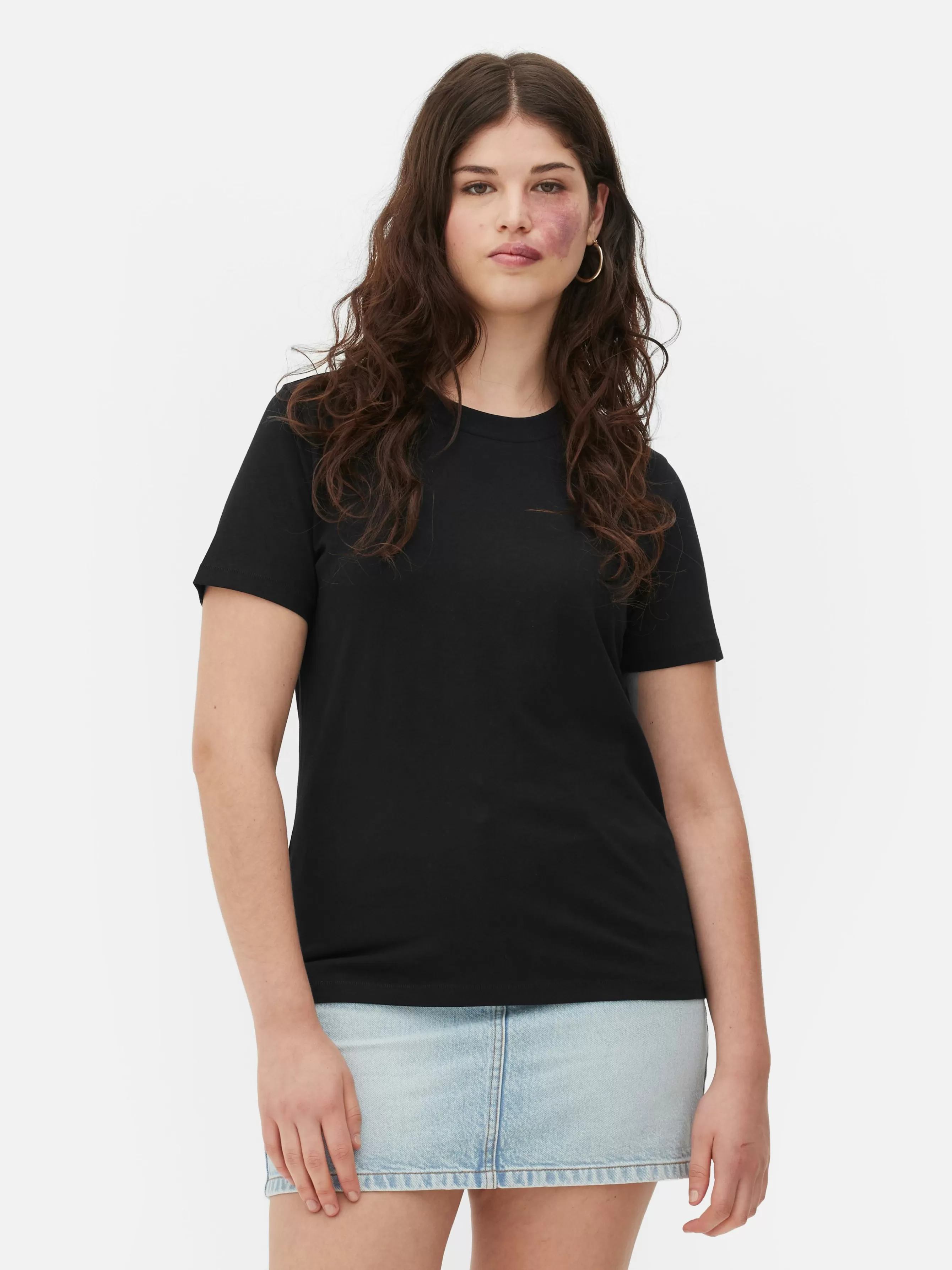 MULHER Primark T-shirt Decote Redondo Corte Regular