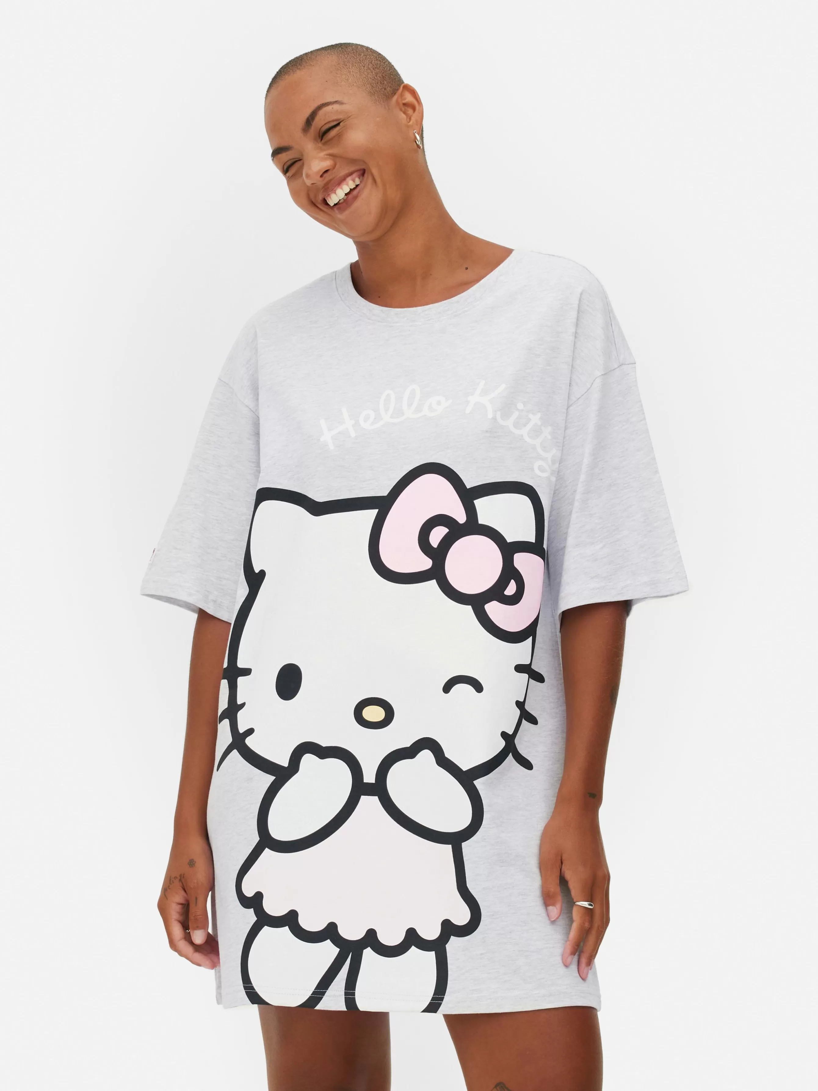 MULHER Primark T-shirt Dormir Larga Hello Kitty