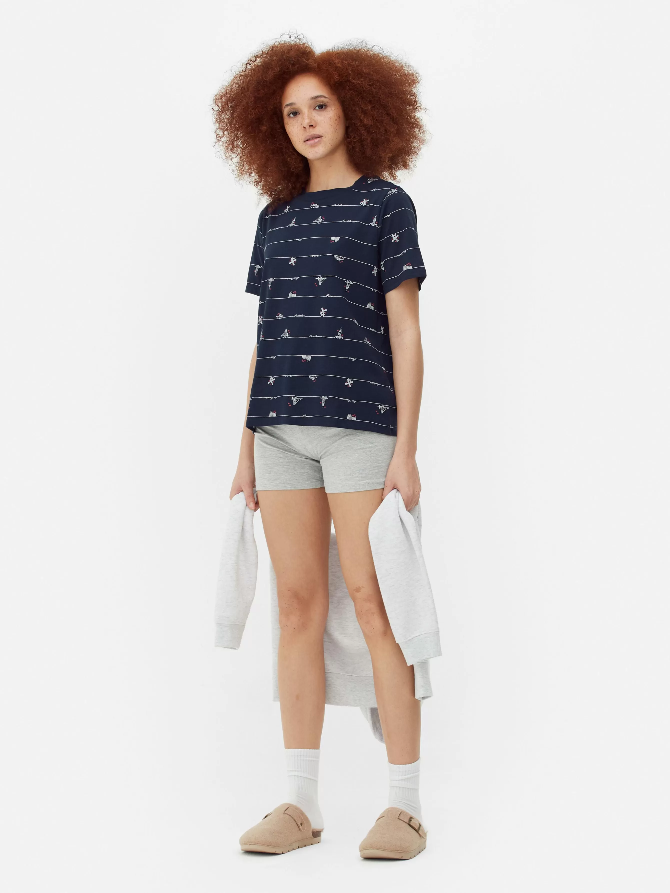 MULHER Primark T-shirt Estampado Integral