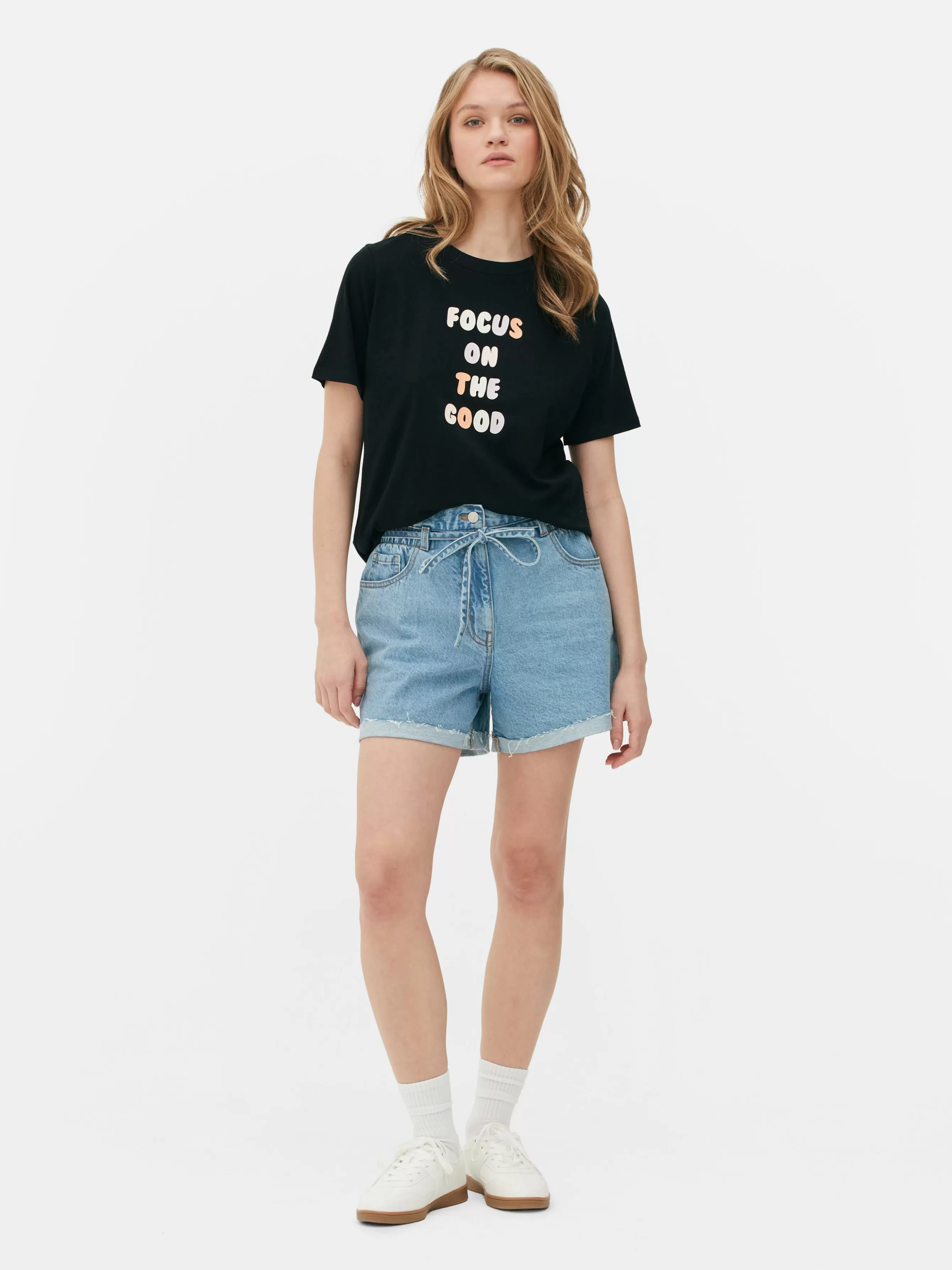 MULHER Primark T-Shirt Gráfica Corte Regular