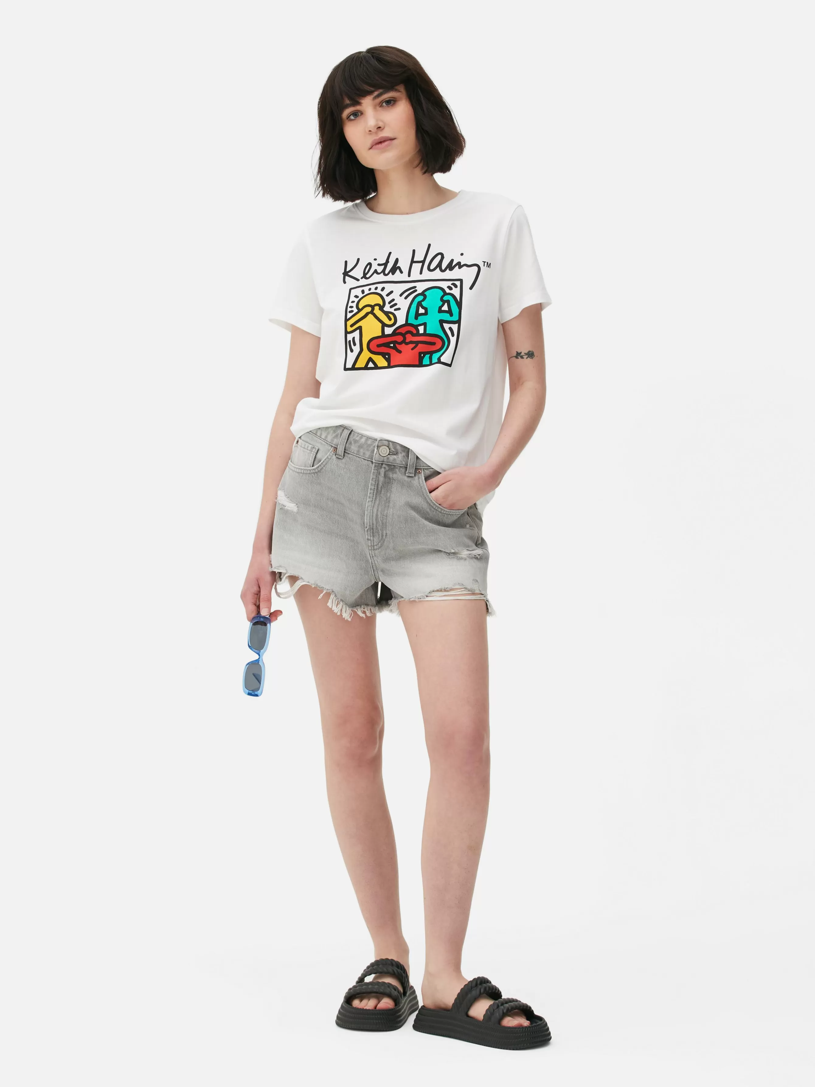 MULHER Primark T-shirt Gráfica Keith Haring