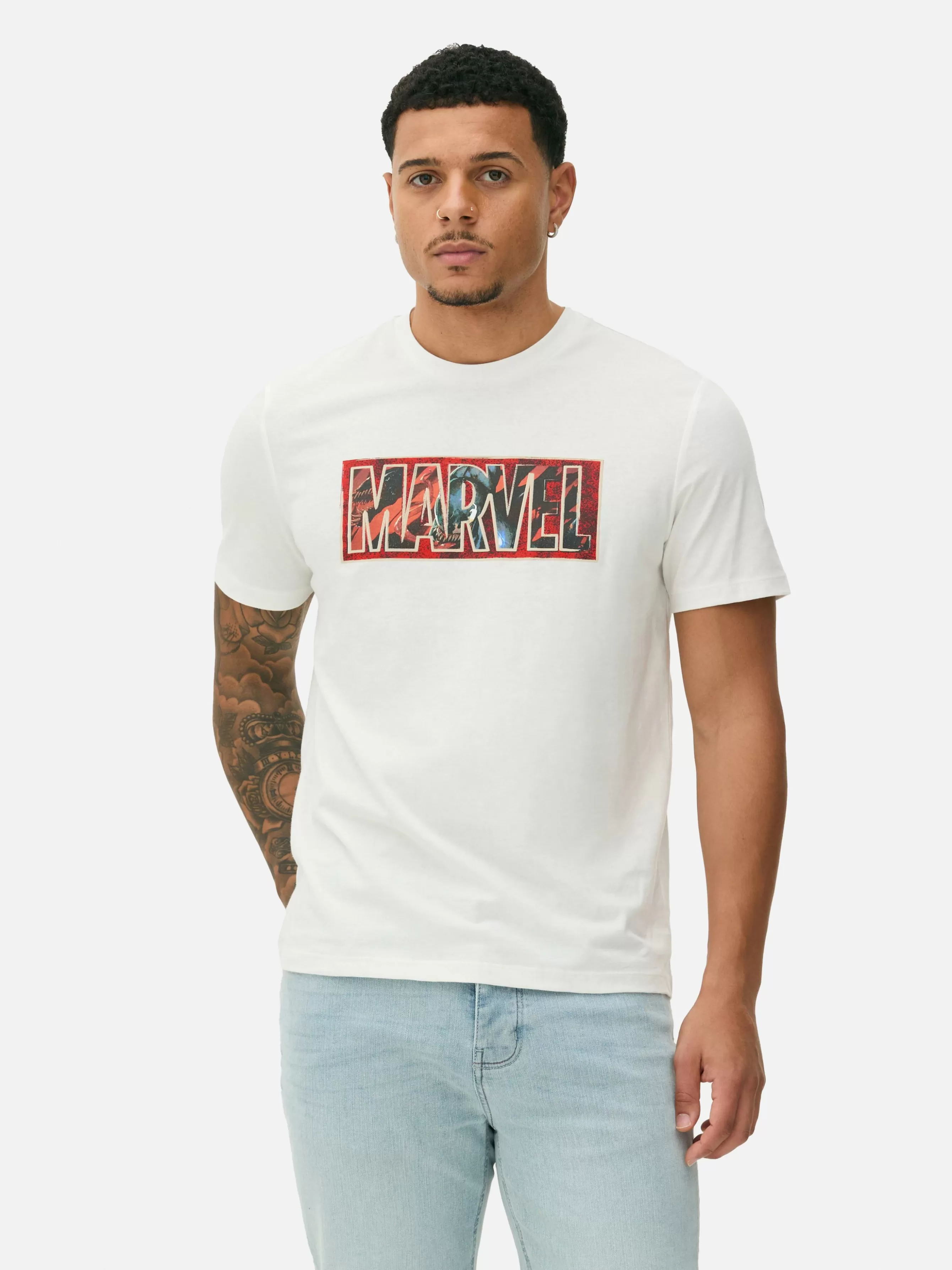 Primark T-shirt Gráfica Logótipo MARVEL