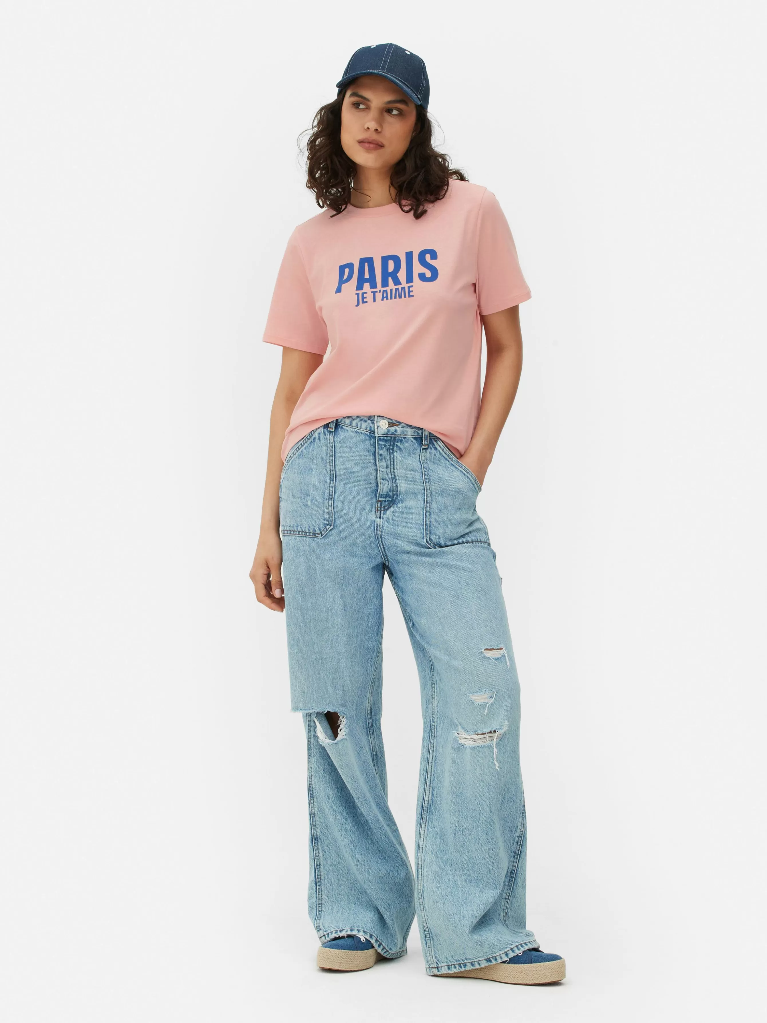 MULHER Primark T-shirt Gráfica Paris