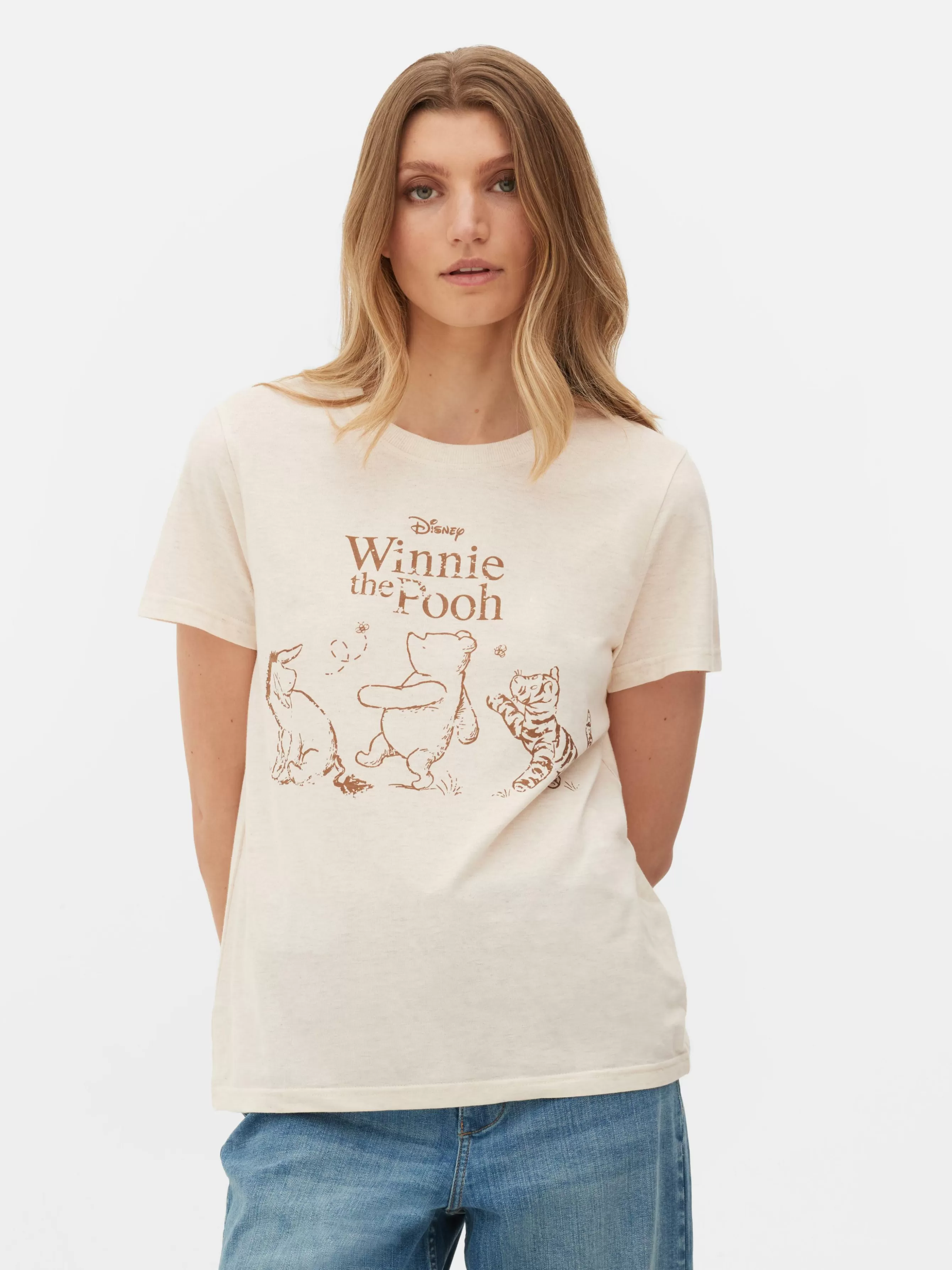 MULHER Primark T-shirt Manga Curta Disney Winnie The Pooh