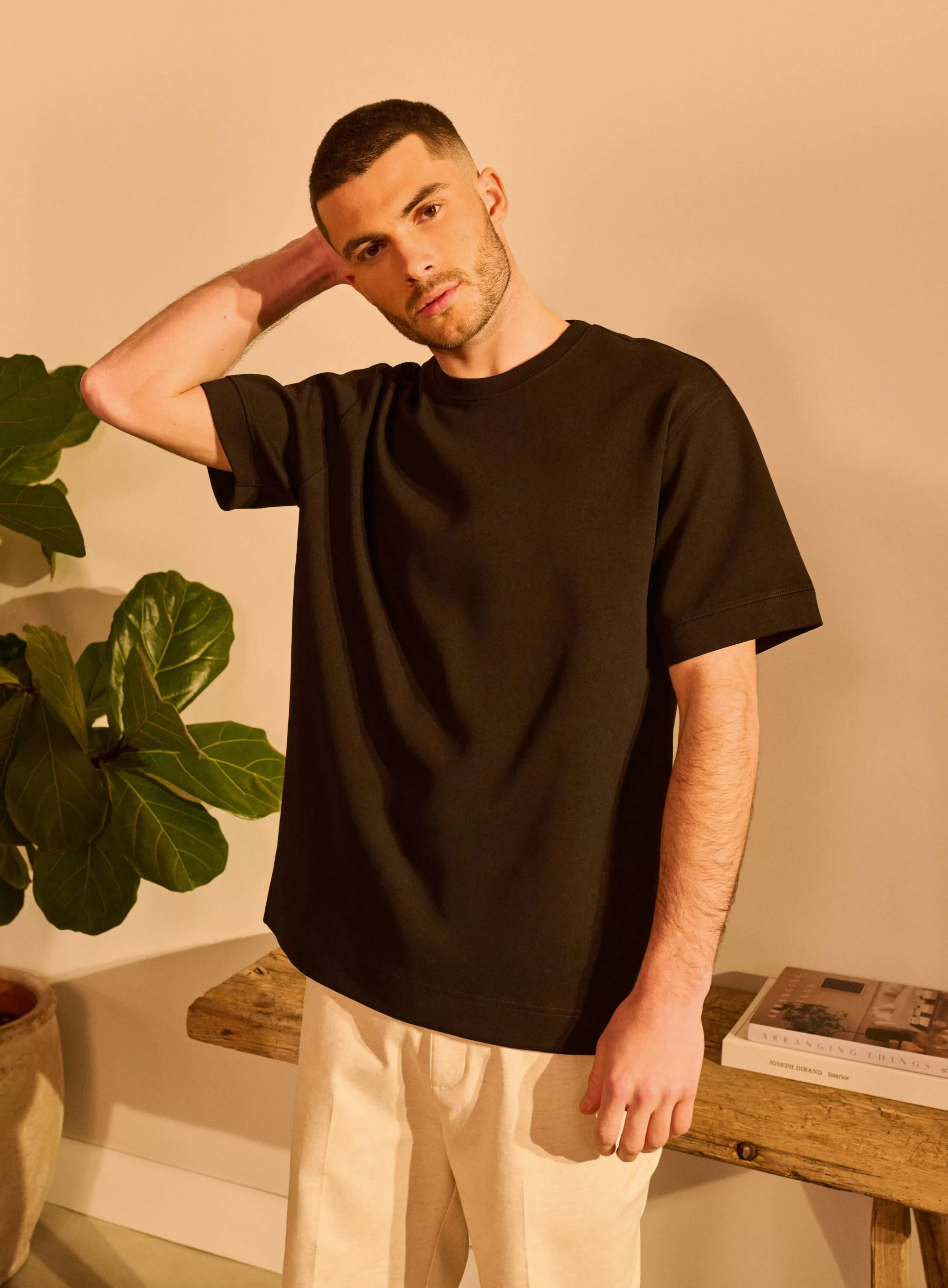 Primark T-shirt Manga Curta Gola Redonda Kem