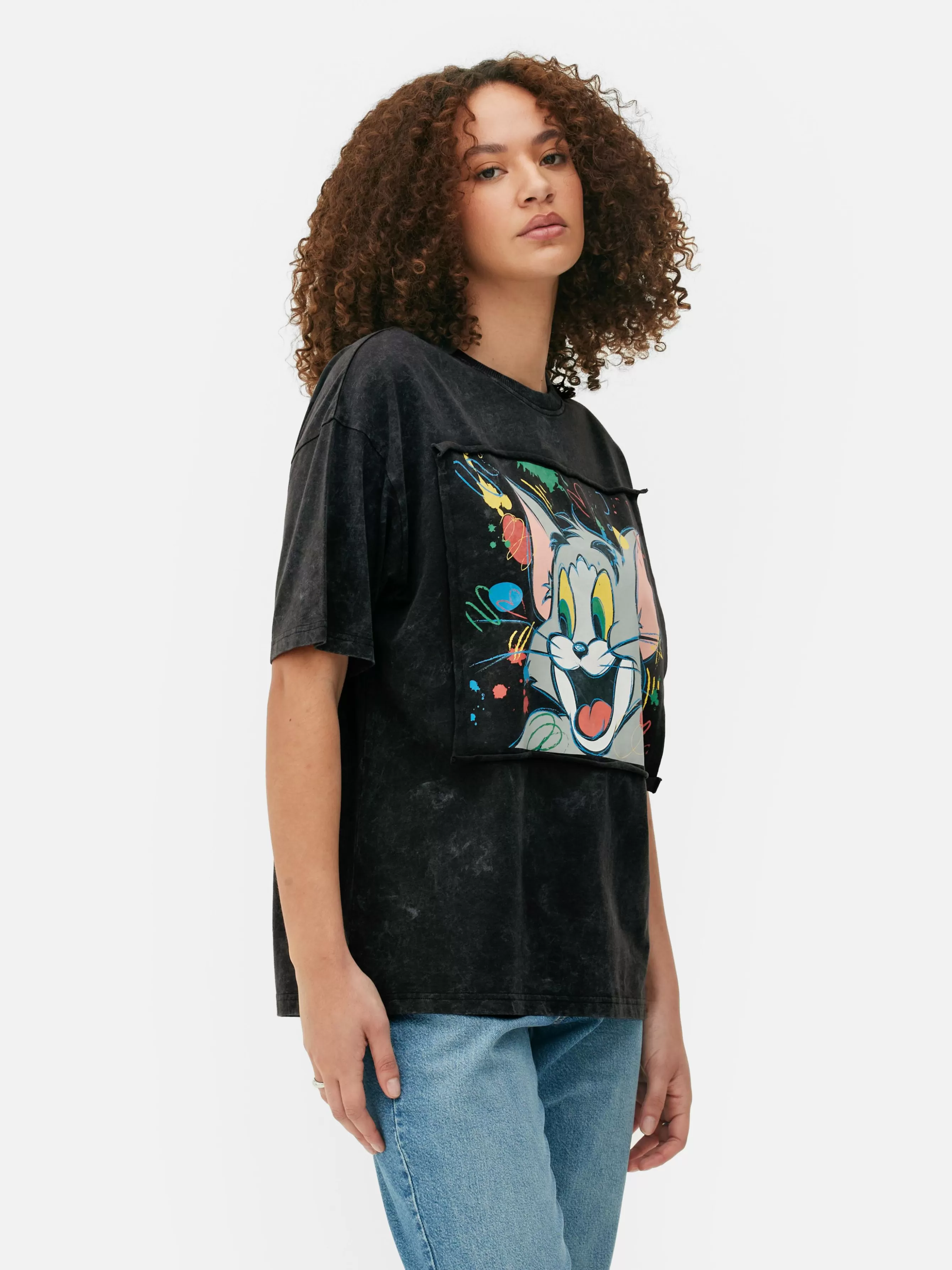 MULHER Primark T-shirt Recortes Tom And Jerry