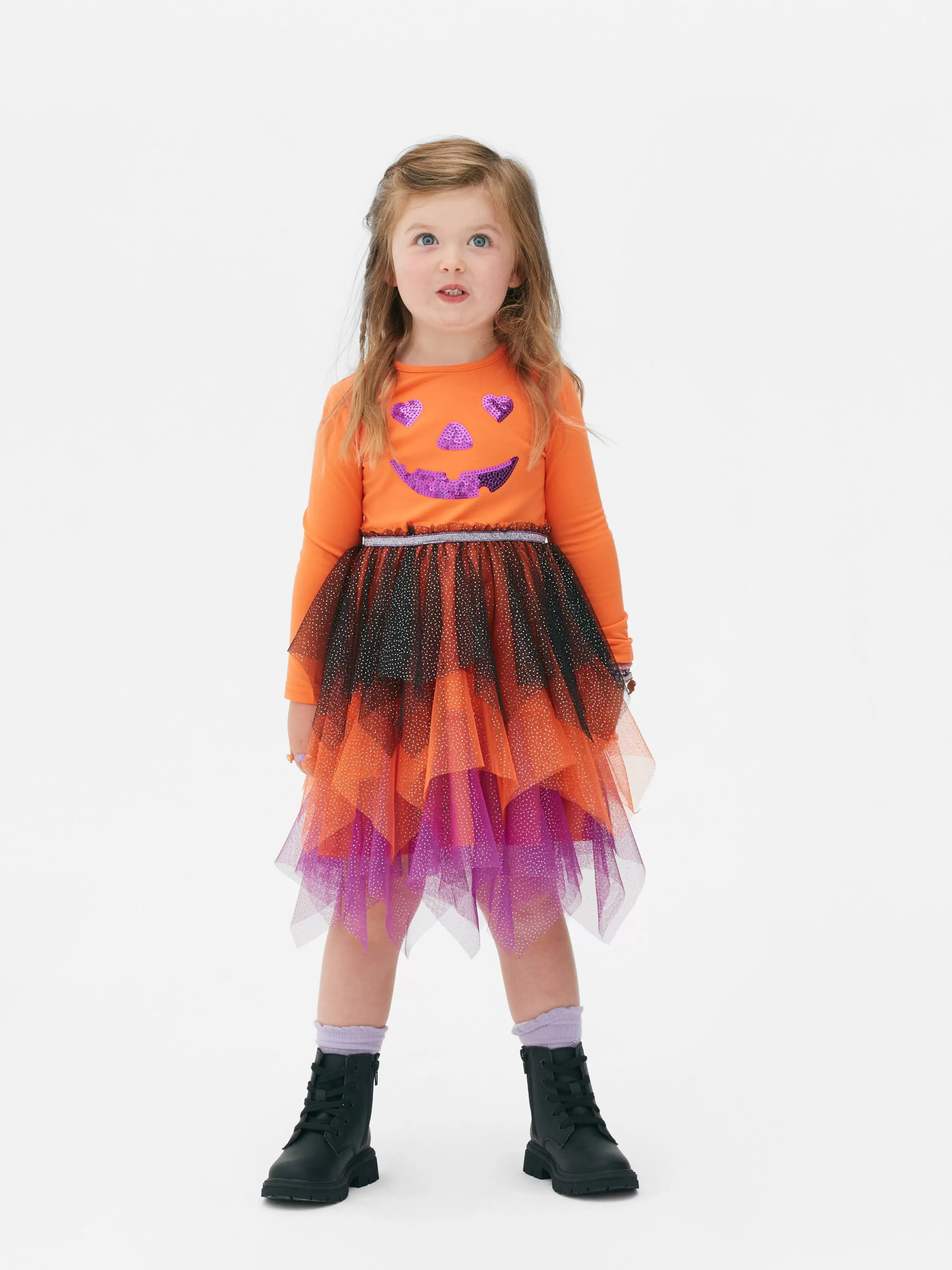 Primark Vestido Abóbora Lantejoulas Halloween