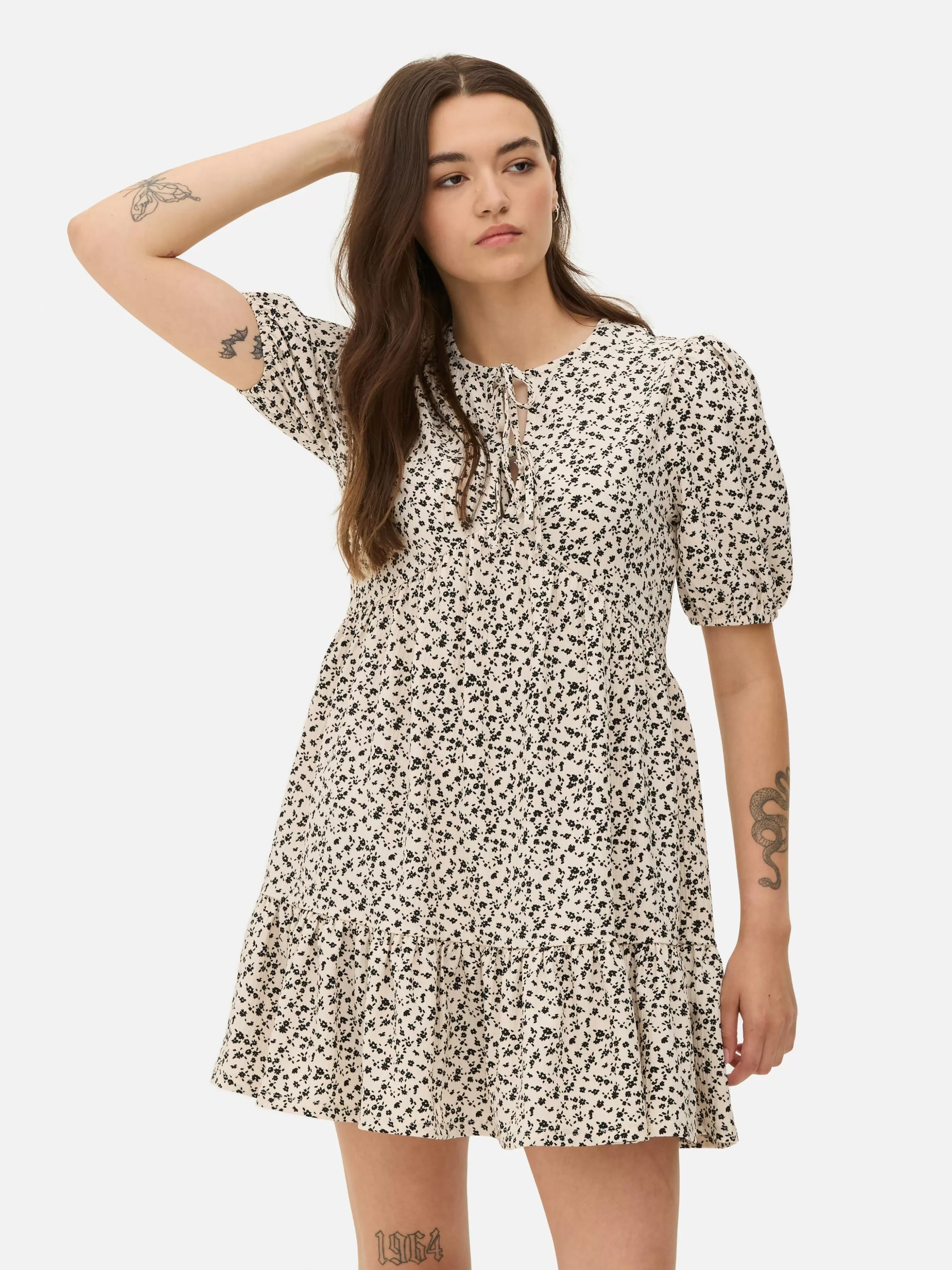 MULHER Primark Vestido Mini Franzido Enrugado