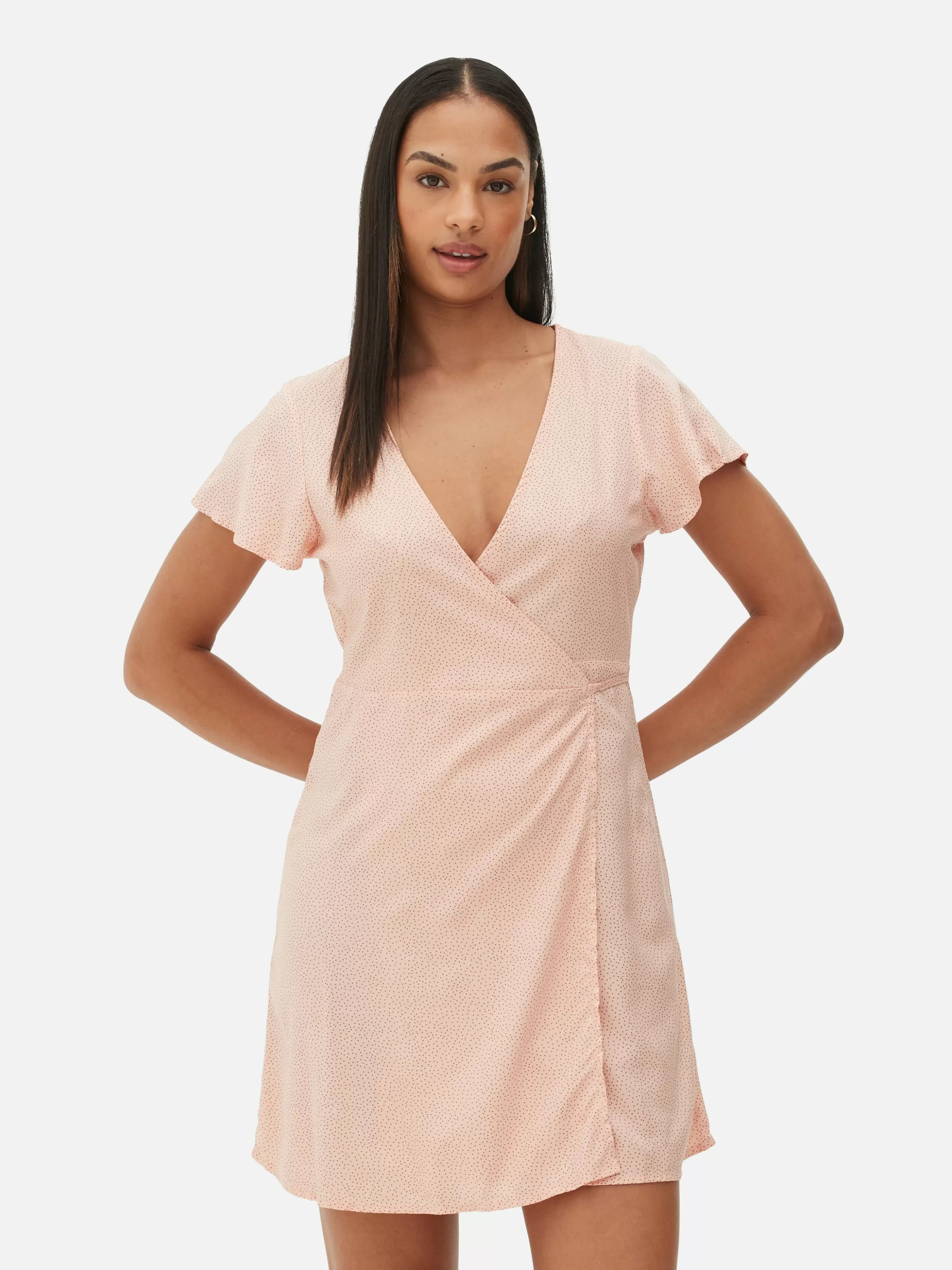 MULHER Primark Vestido Mini Traçado Manga Capa